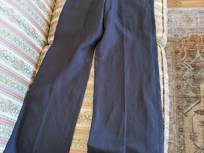 Scotch & Soda Edie High-Rise Wide Leg Pants Women's Size 28/32 Navy Blue NWT