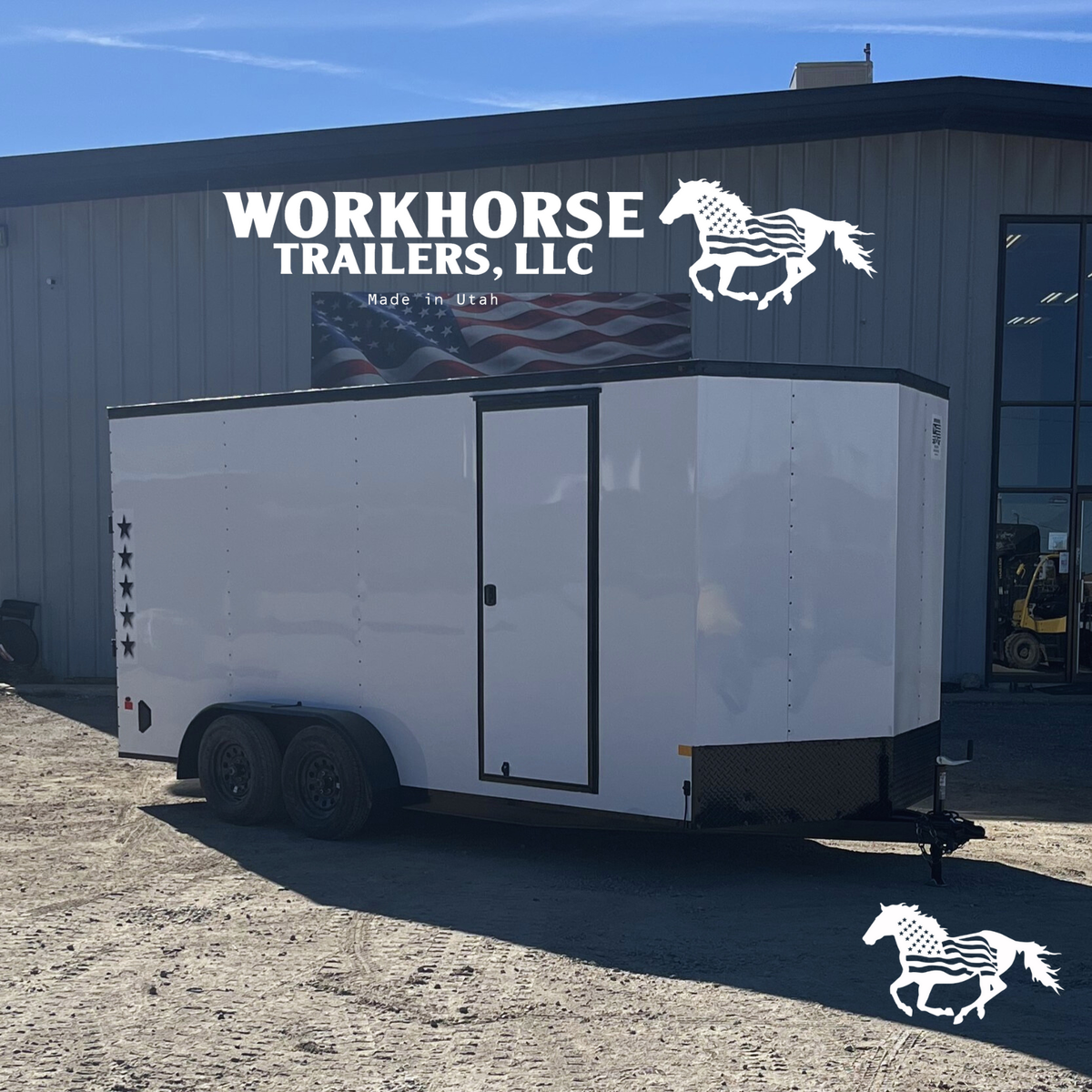 7x16 Workhorse 2026 Tandem Axle Enclosed Cargo Trailer *SPARE TIRE INCLUDED*