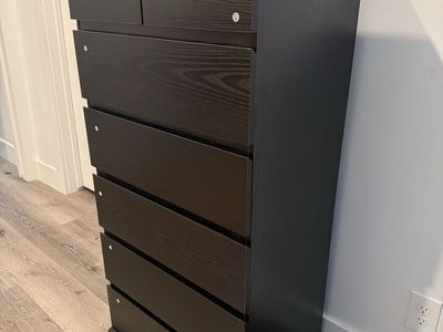 Brand New Black Tall 7 Drawer Dresser for Bedroom