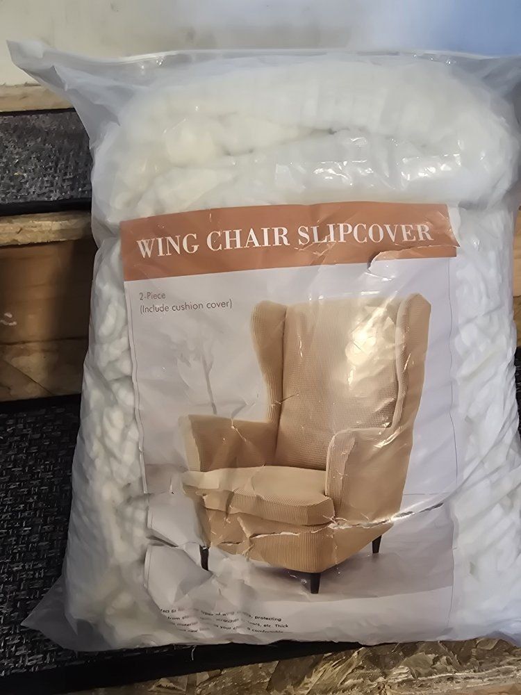2 Piece White Chair SlipCover