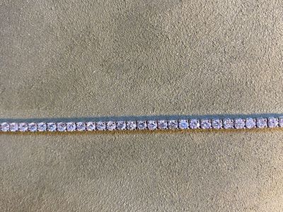 Ladies 18k white gold diamond tennis bracelet 2 ctw
