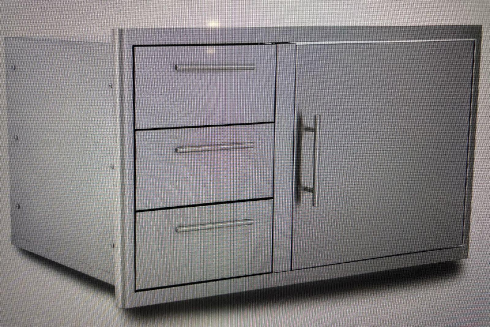 32 Inch Stainless Steel Double Drawer Combo