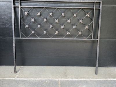Queen Size Wrought Iron Lattice Headboard – Bronze Finish