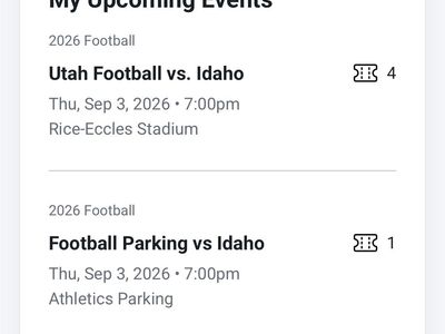 Utah football opener 4 tickets vs Idaho