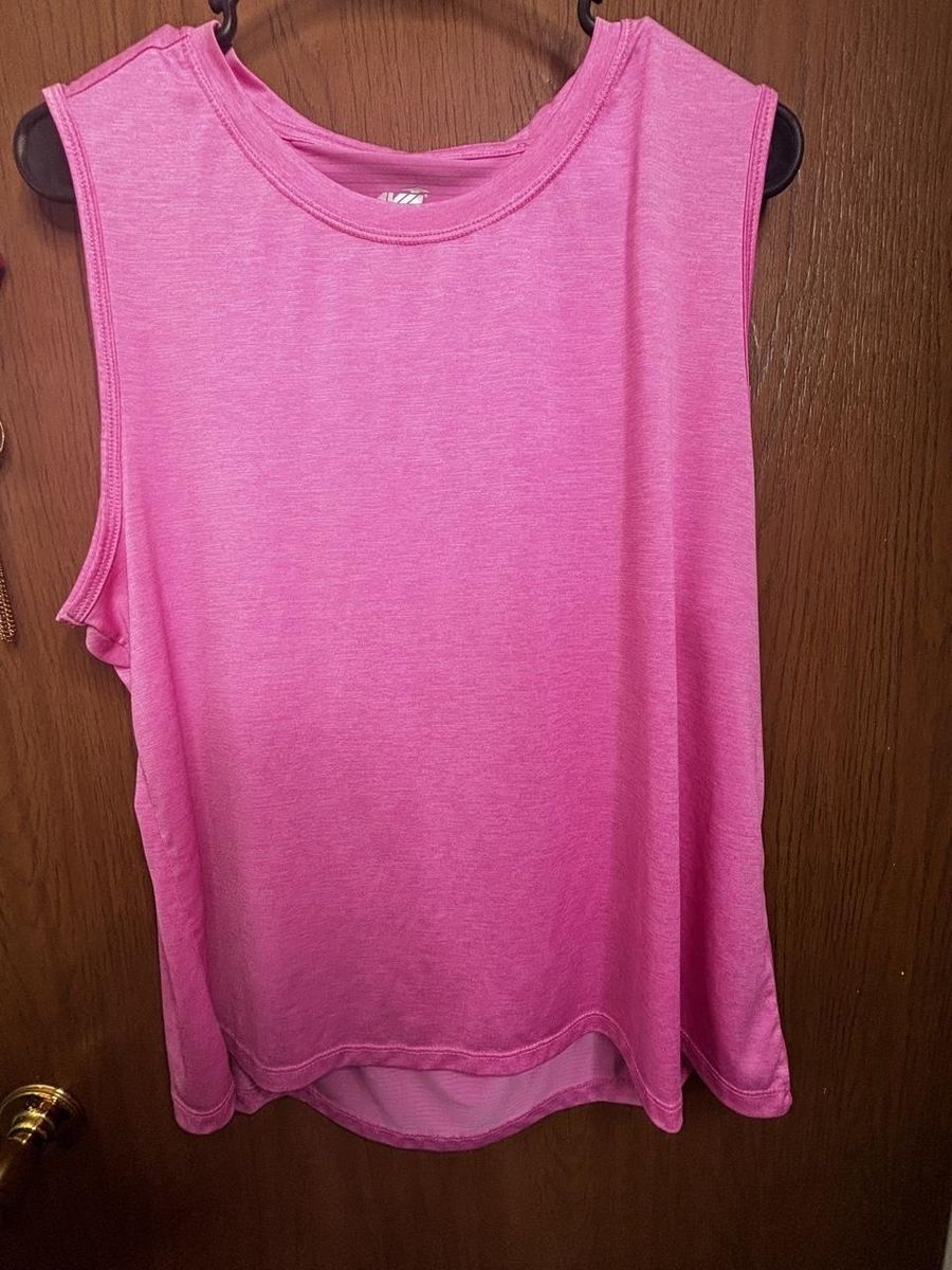 Avia Women's Pink Athletic Tank Top, Size XL - Breathable Gym & Workout Shirt