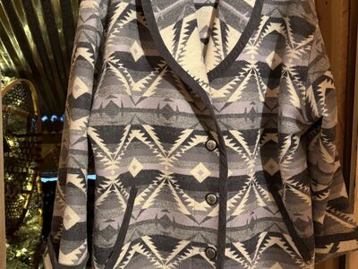 VINTAGE PENDLETON WOOL KNOCKABOUTS BLANKET COAT JACKET WOMENS LARGE