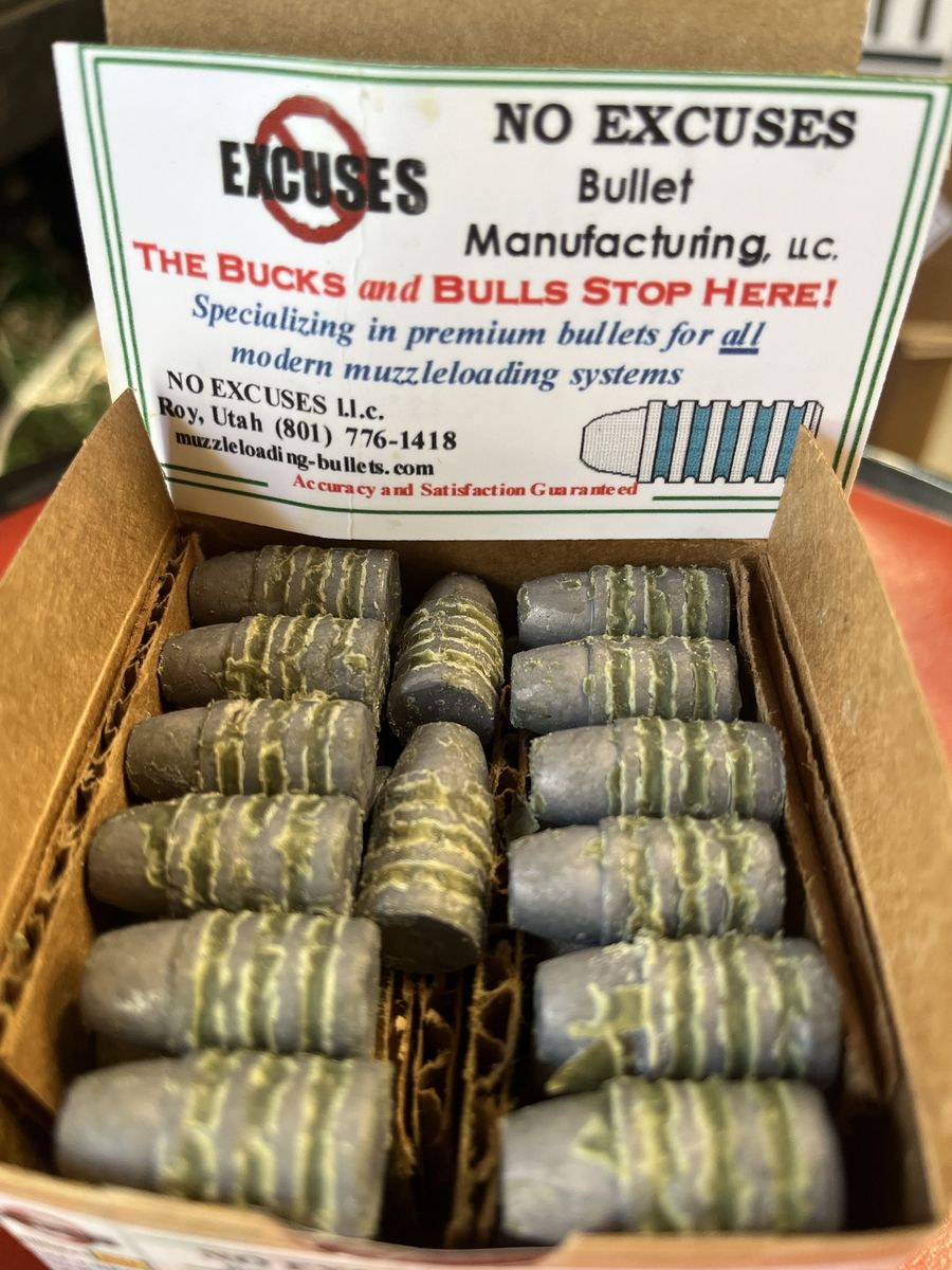 No Excuses Bullet Mfg .50 Caliber 460 Grain Muzzleloading Bullets - Box of 50
