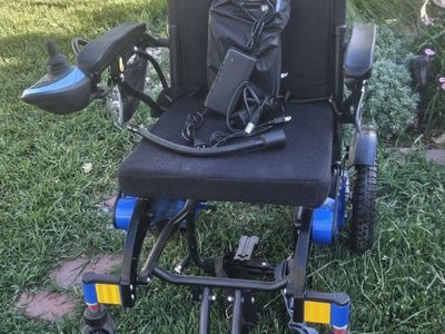 Electric Wheelchair Portable Mobility Scooter Lightweight Foldable Blue Black