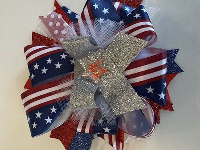 Homemade Craft Hair Bows - Patriotic
