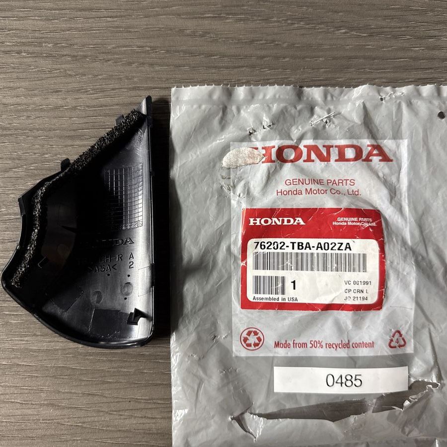 OEM Honda Civic 2016-2021 Left Front Door Mirror Inner Trim Cover