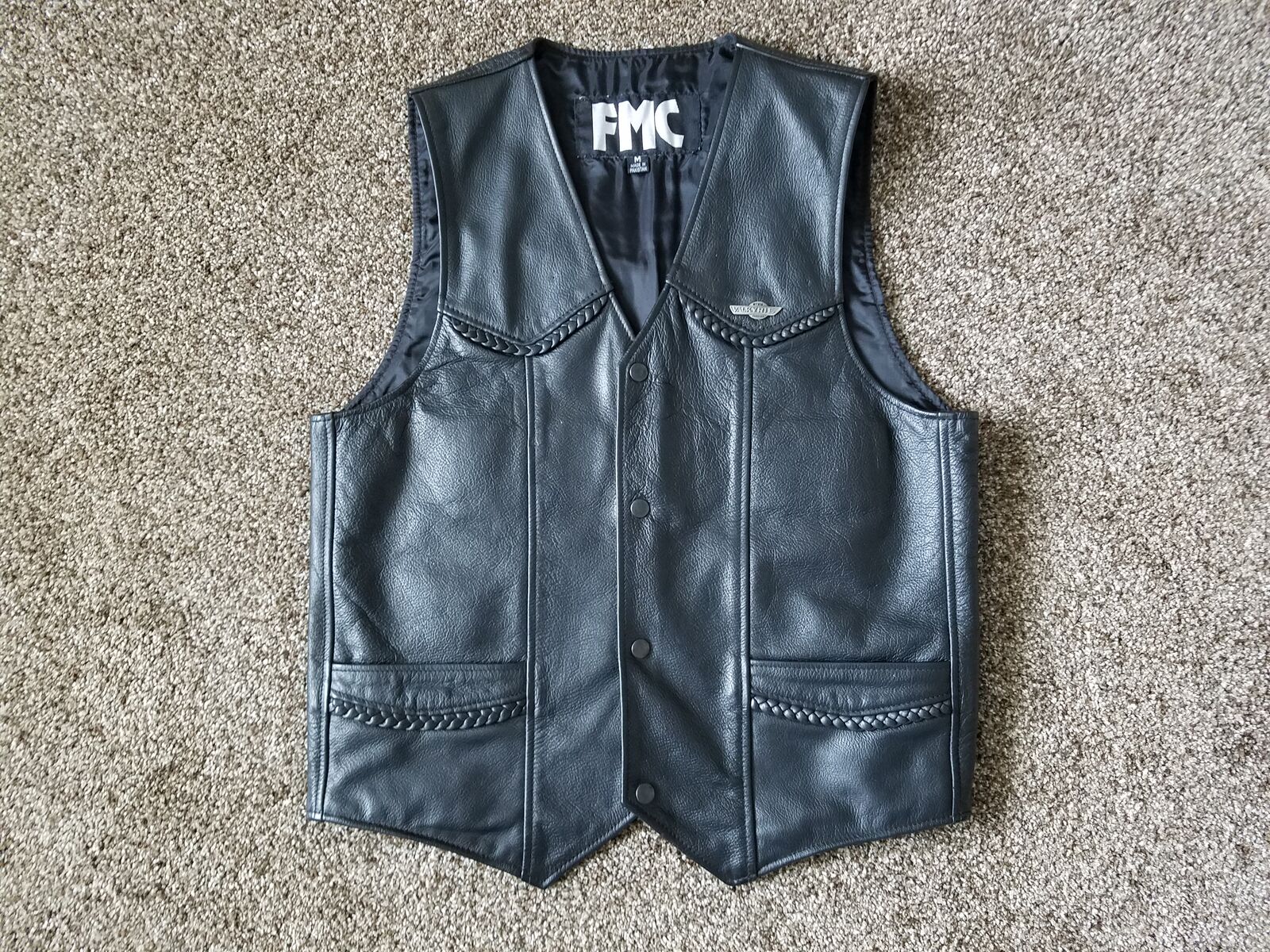 Men’s Leather Motorcycle Vest