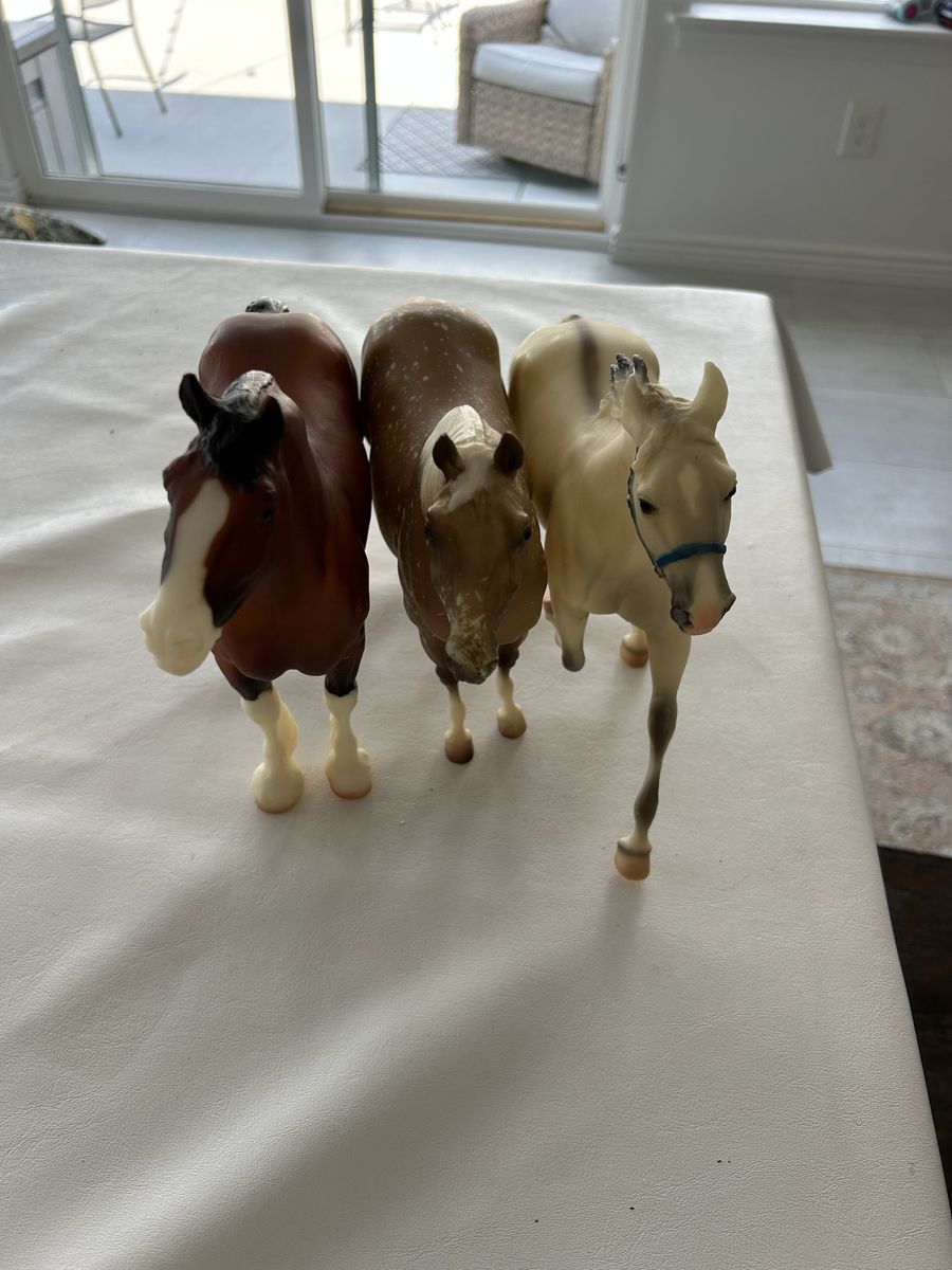 Breyer Horses Lot of 3: Bay Pinto, Appaloosa, Palomino - Traditional Size (1:9 Scale)