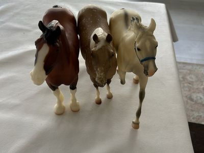 Breyer Horses Lot of 3: Bay Pinto, Appaloosa, Palomino - Traditional Size (1:9 Scale)