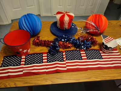 PATRIOTIC AND FLAG DECORATIONS individually priced