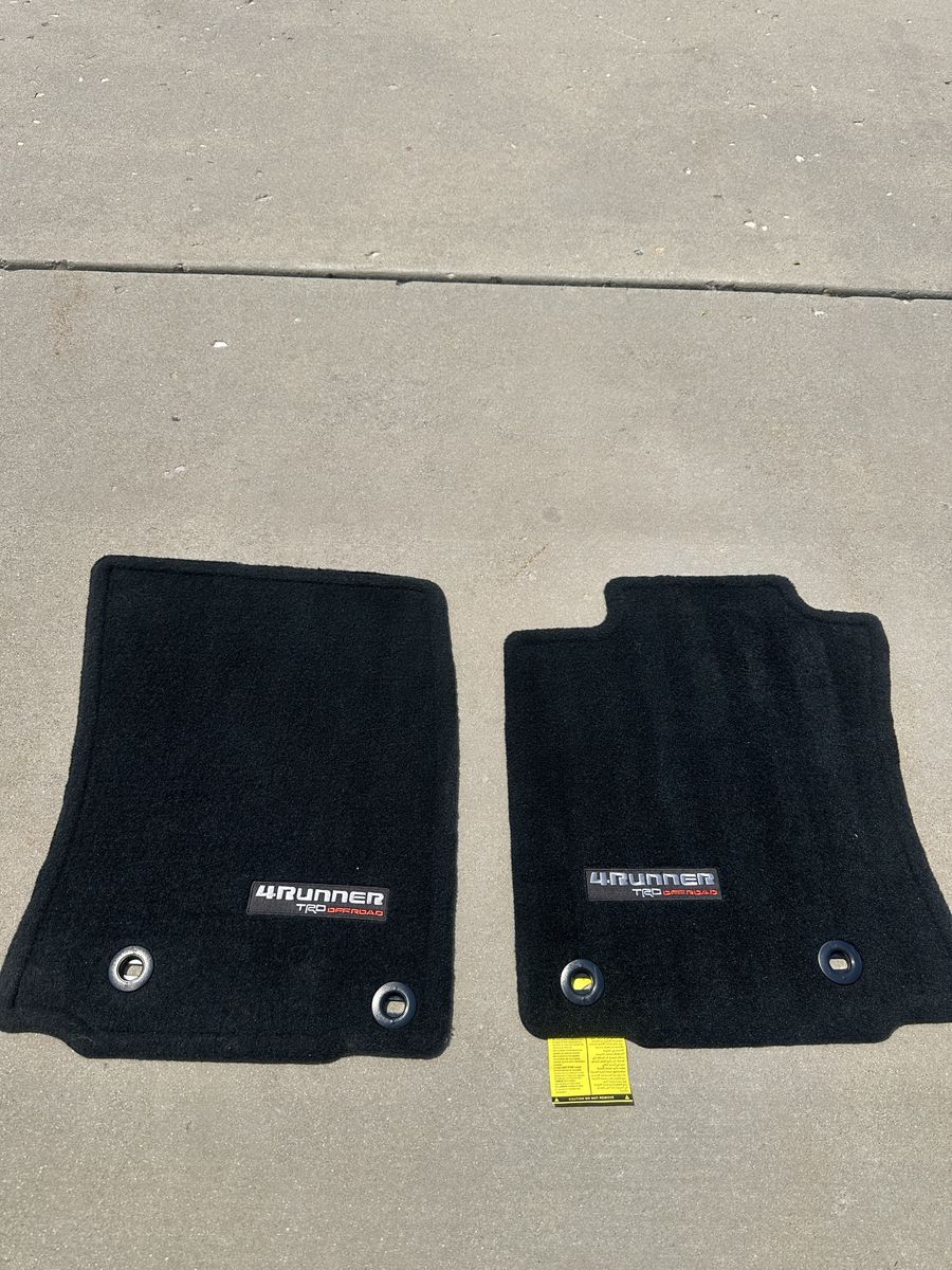 Toyota 4Runner TRD Off-Road OEM Black Carpet Floor Mats Front Pair