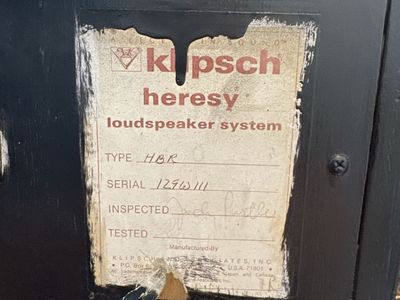 Vintage Audio Lot: Klipsch Heresy Speakers HBR with Kenwood KR-8050 Receiver & Klipsch KSW 12 Subwoofer