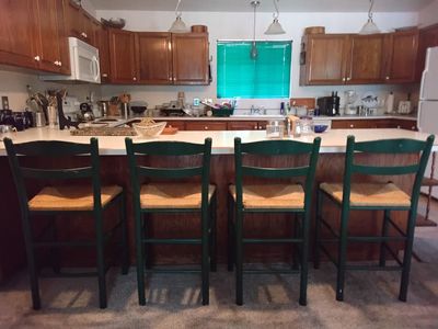 Solid wooden bar stools