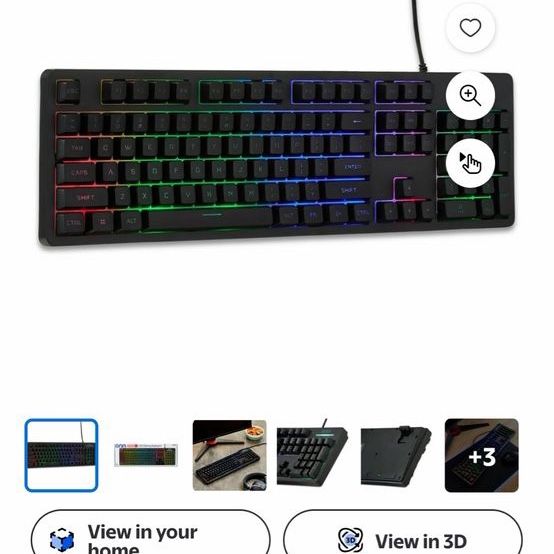 Onn LED Gaming Keyboard with Backlit Color Zones