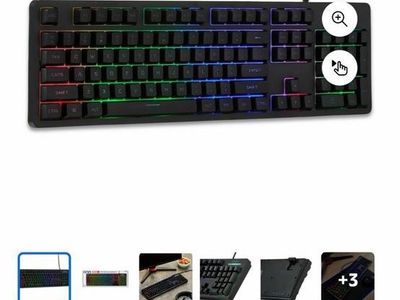 Onn LED Gaming Keyboard with Backlit Color Zones