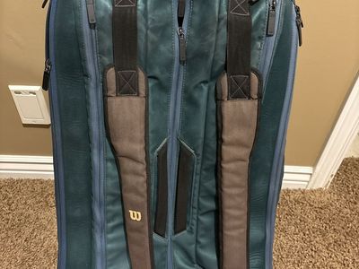 Wilson Tennis Racket Bag Backpack Teal Brown