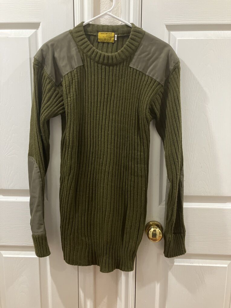 Forest Green English Commando Sweater Size Large