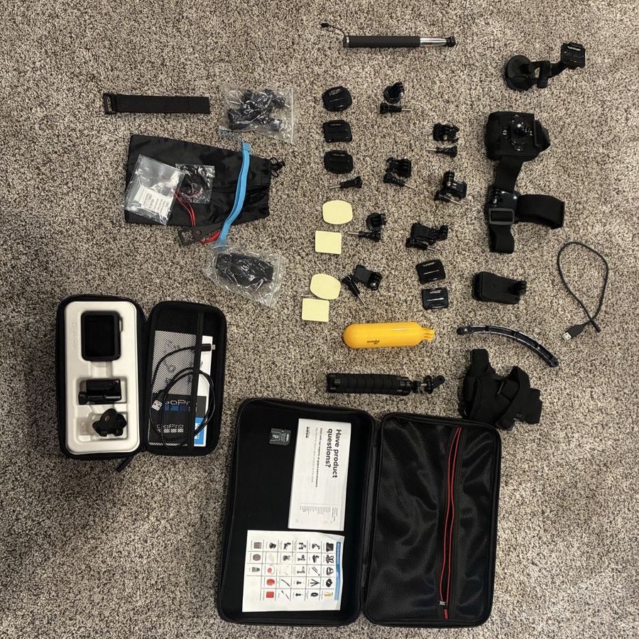 GoPro HERO8 Black + 50-Piece Accessory Bundle + Case + Mounts