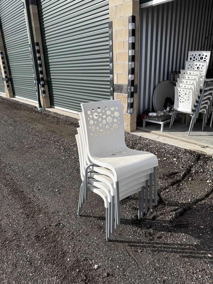 White Stackable Chairs