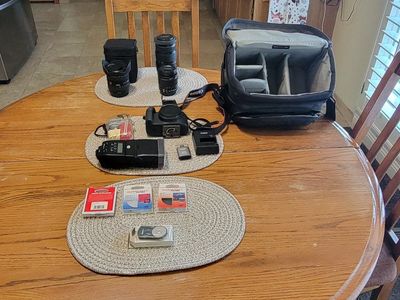 Canon & Sigma Camera Accessory Bundle - 3 Lenses (10-20mm, 18-55mm, 75-300mm), Speedlite Flash, Filters & Charger