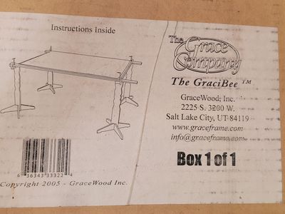 GracieBee Quilting Frame by The Grace Company – New/Open Box – Missing Feet & C-clamps