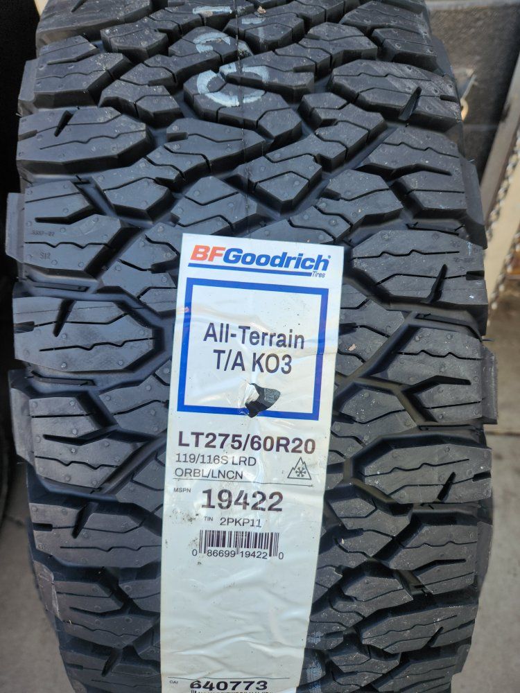 275/60r20 bfgoodrich all terrain Ko3