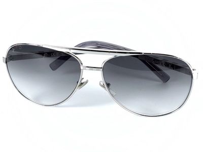 LOUIS VUITTON Attitude Pilote Z0340U 61□14 140mm Silver Smoke Used