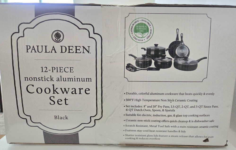 NEW 12 PC COOKWARE SET