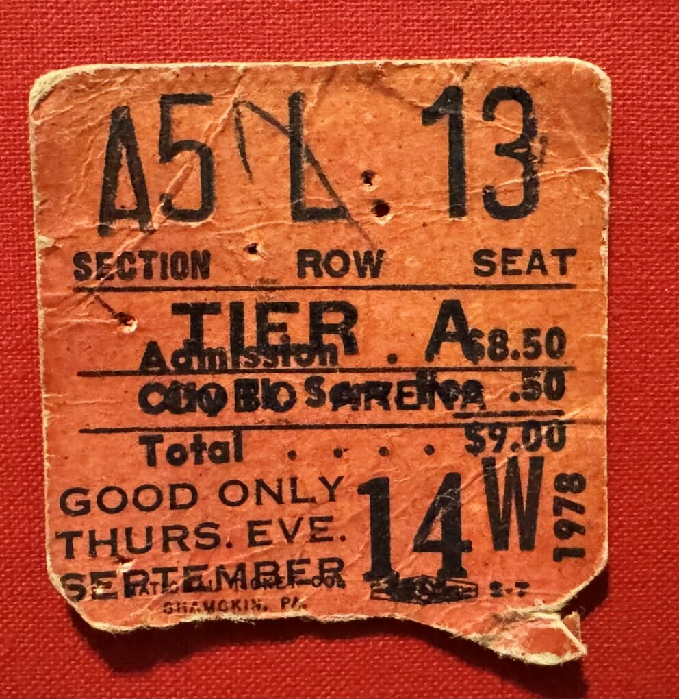 Black Sabbath Ticket Stub September 14, 1978