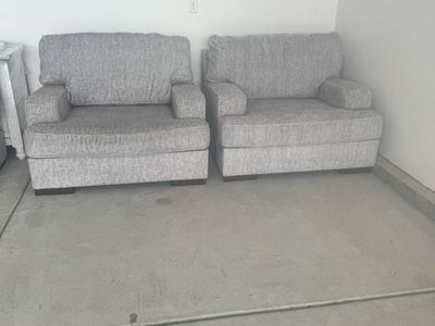 Oversize Chairs -W/ Ottoman-2