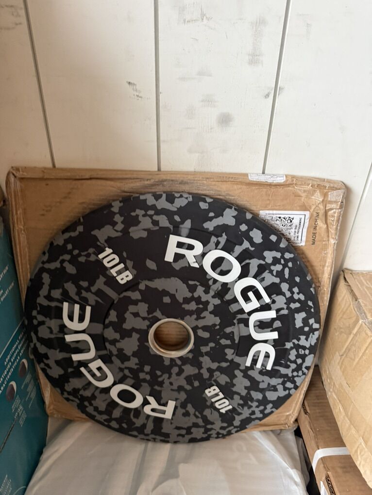 New Rogue Fitness Fleck 10 Pound Bumper Plate Pair