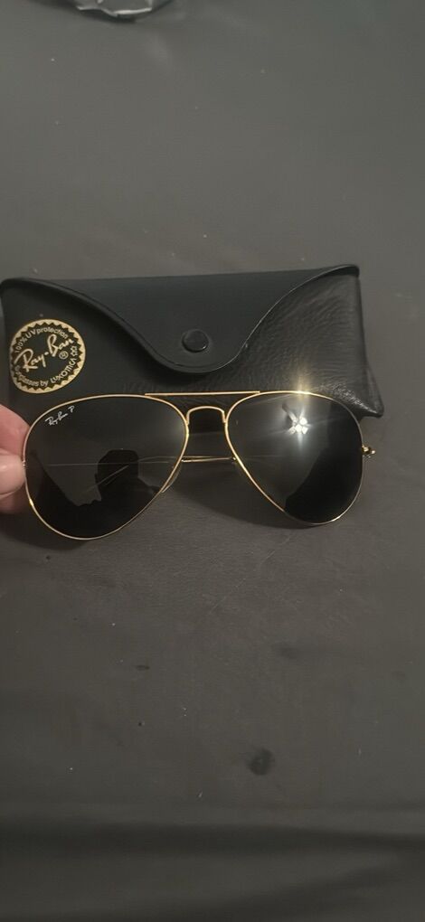 New RayBan Polarized aviator Sunglasses $150 OBO