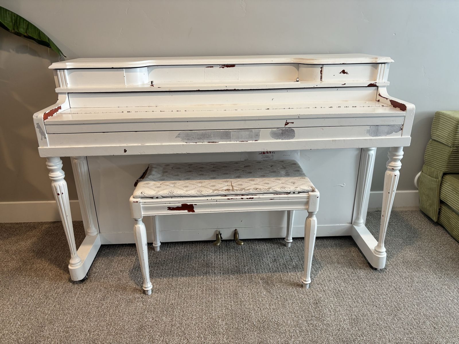 Winter & Company Upright Piano - White, Est. 1899, New York, NY