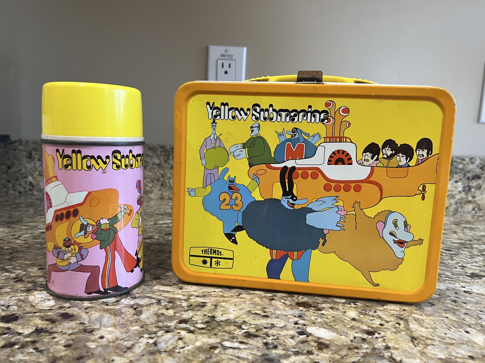 Rare 1968 Beatles Lunch Box And Thermos