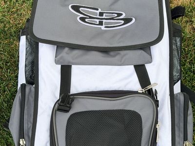 Boombah Superpack Bat Pack Baseball Softball Backpack - White/Gray, Used