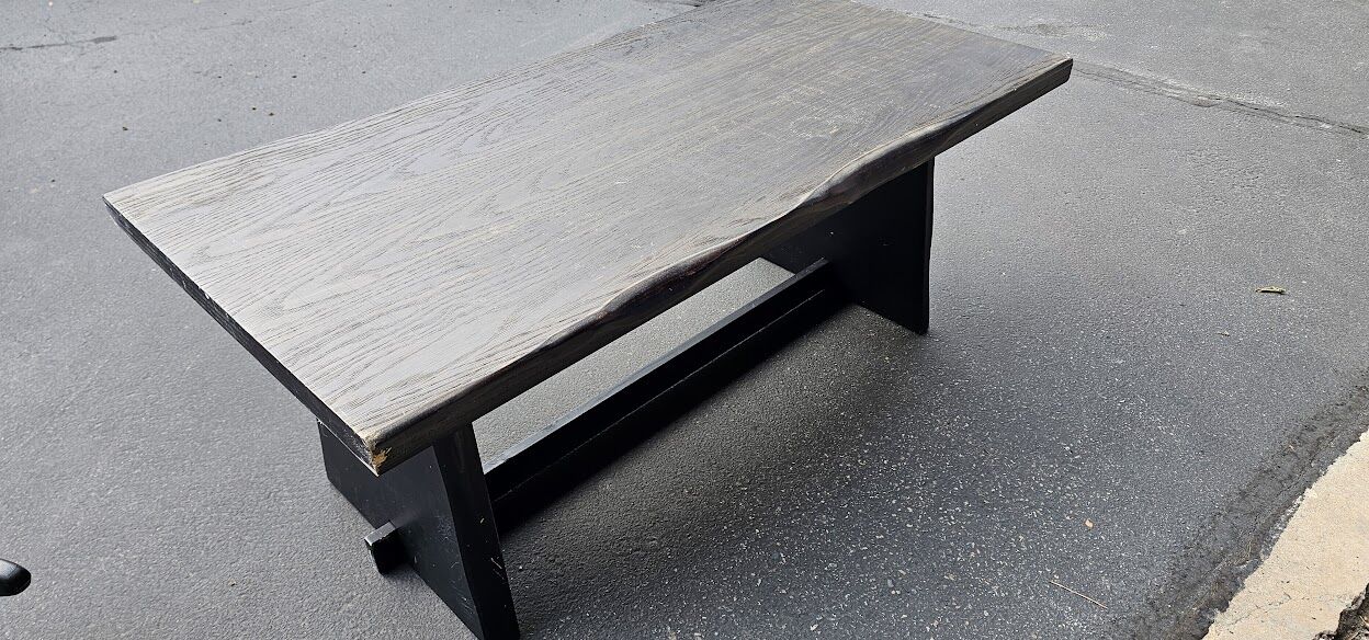 Dark wood coffee table