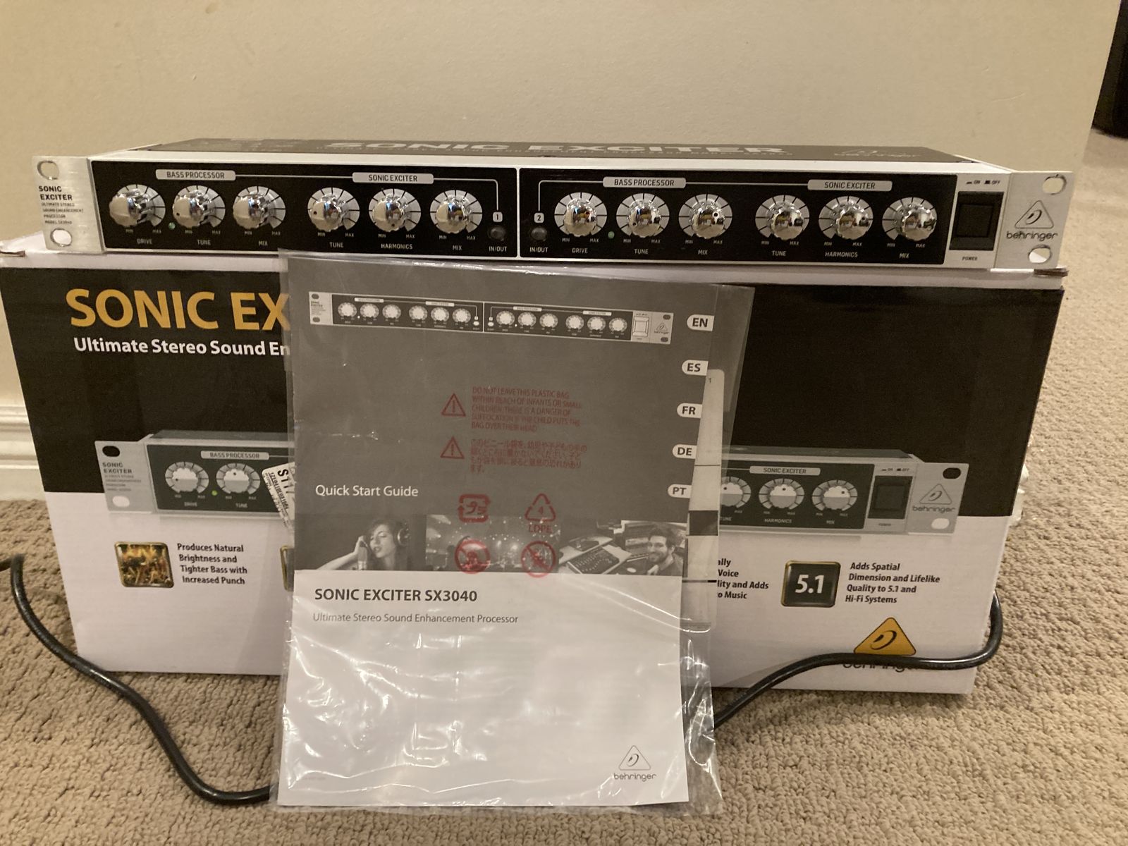Behringer Sonic Exciter rackmount effects processor in excellent condition and fully functional.