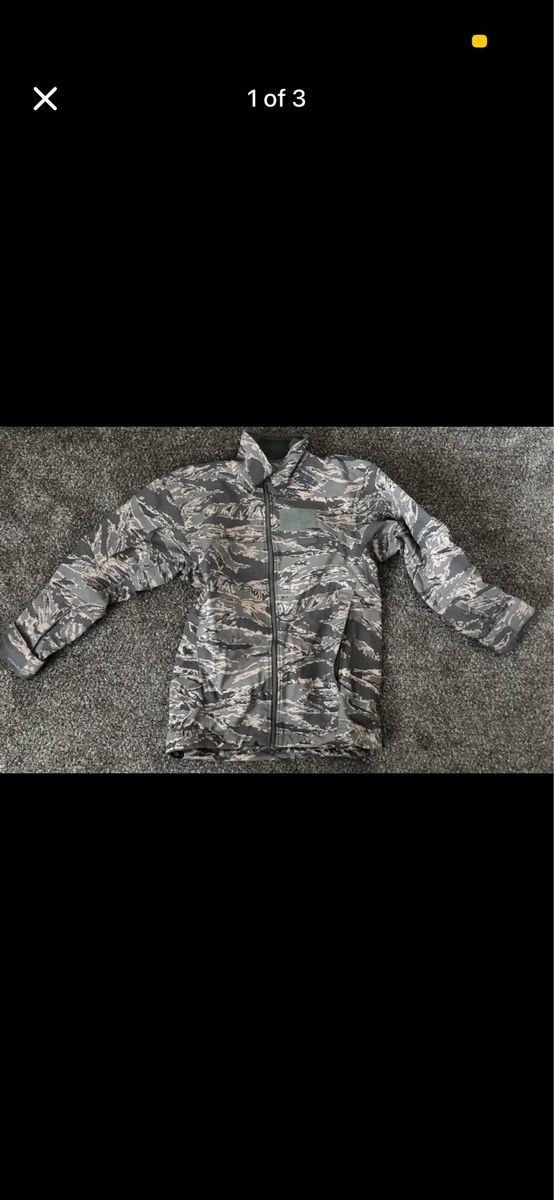 Massif Flame Resistant USAF ABU Camo Soft Shell Jacket Size Small Made in USA