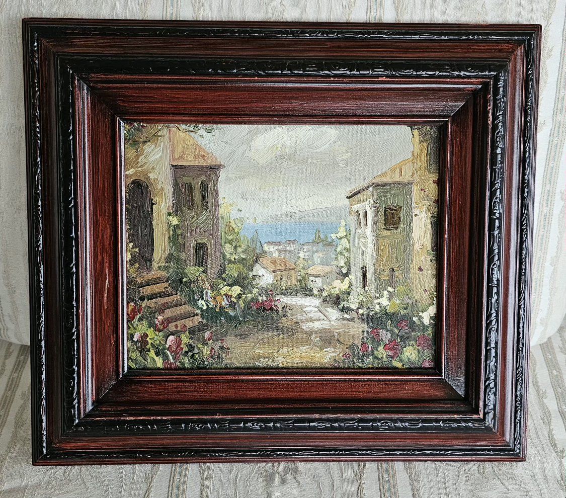 Original Oil Painting in Wooden Frame 16"×14"