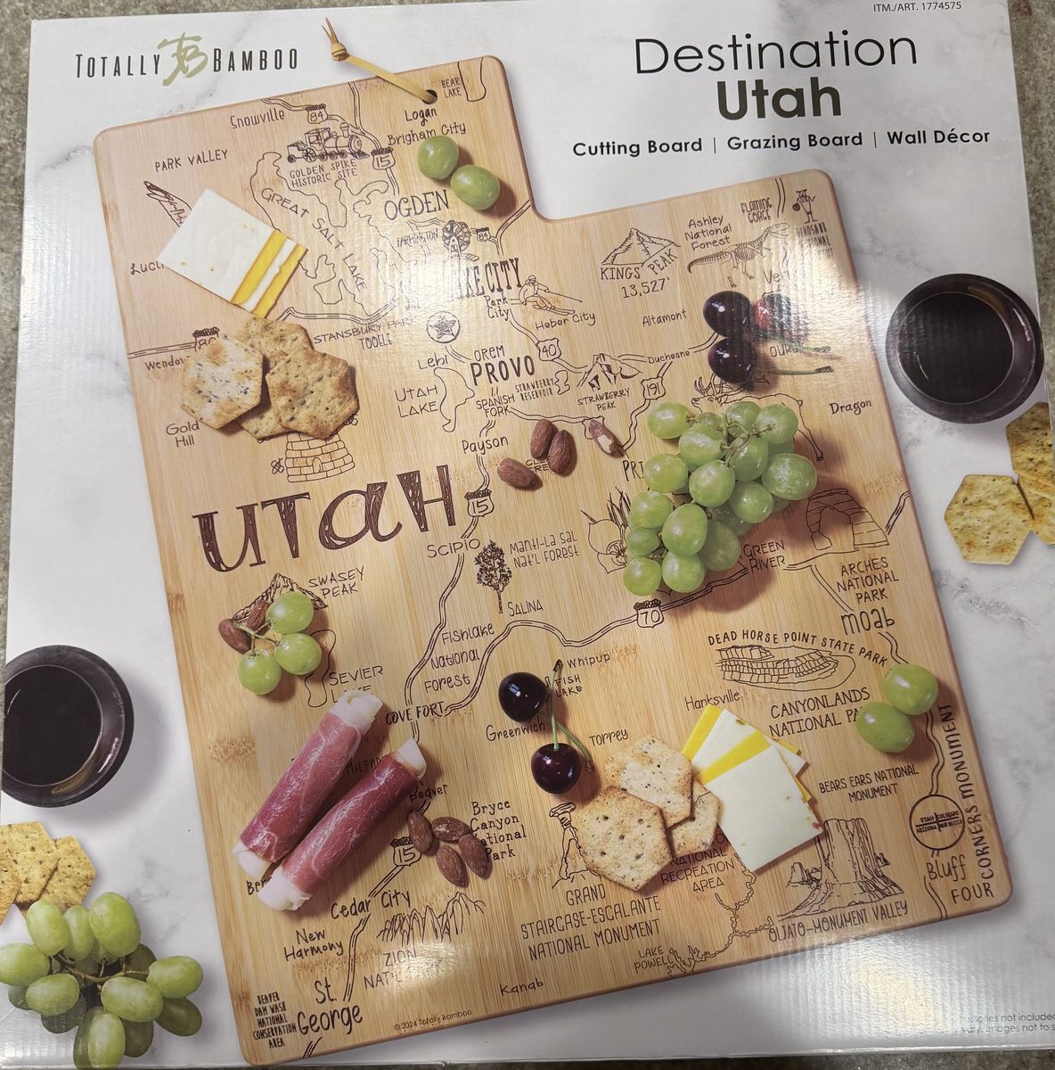 New Totally Bamboo Destination Utah Cutting Board