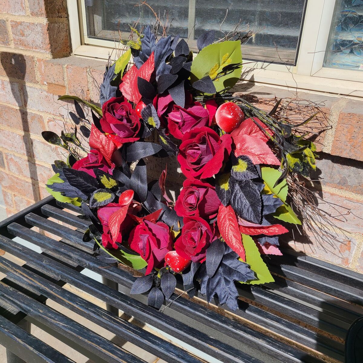 fall mushroom wreath