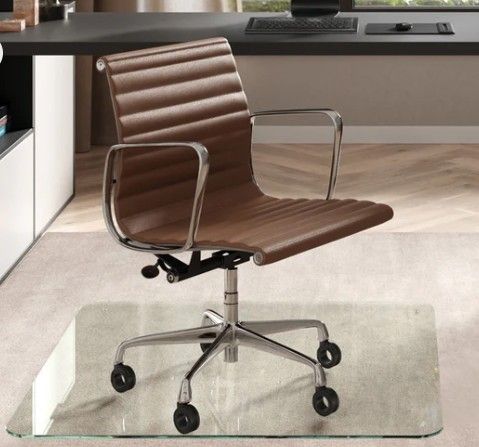 New - Vitrazza Glass Chair Mat 42" x 42"