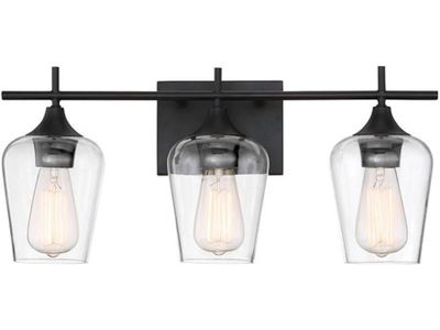 Transitional/ Modern Traditional 3 Light Bathroom Vanity in Brass Finish