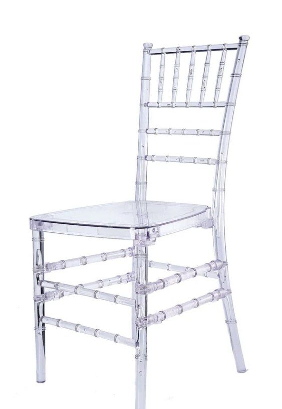 New set of 4 Flash Furniture Hercules Clear Resin Chiavari Chair Indoor/Outdoor Event Seating