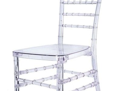New set of 4 Flash Furniture Hercules Clear Resin Chiavari Chair Indoor/Outdoor Event Seating