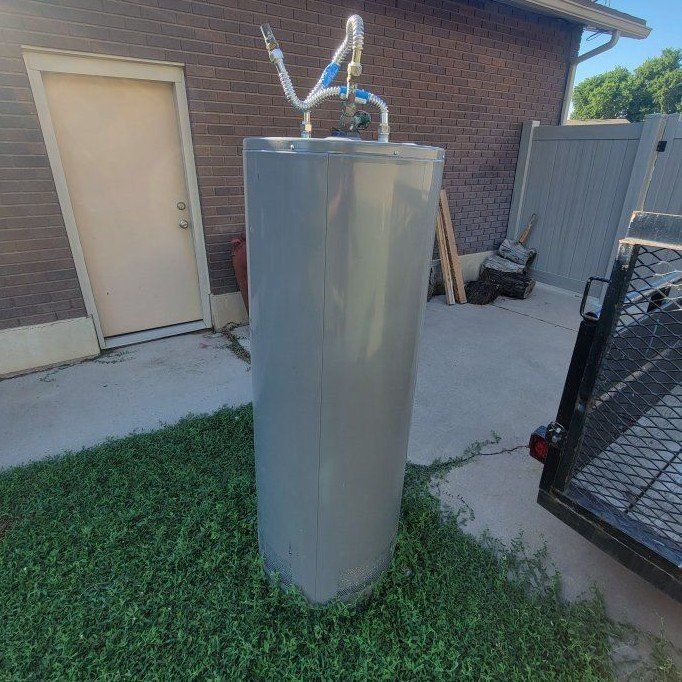 leaking water heater scrap metal